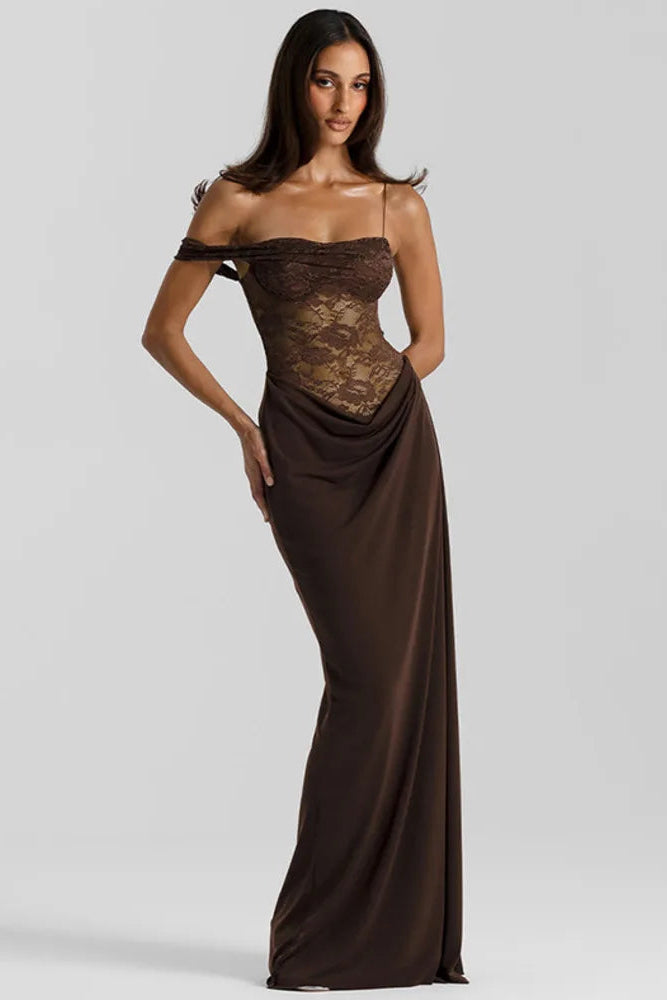 Cocktail Bomb - Robe longue à dentelle